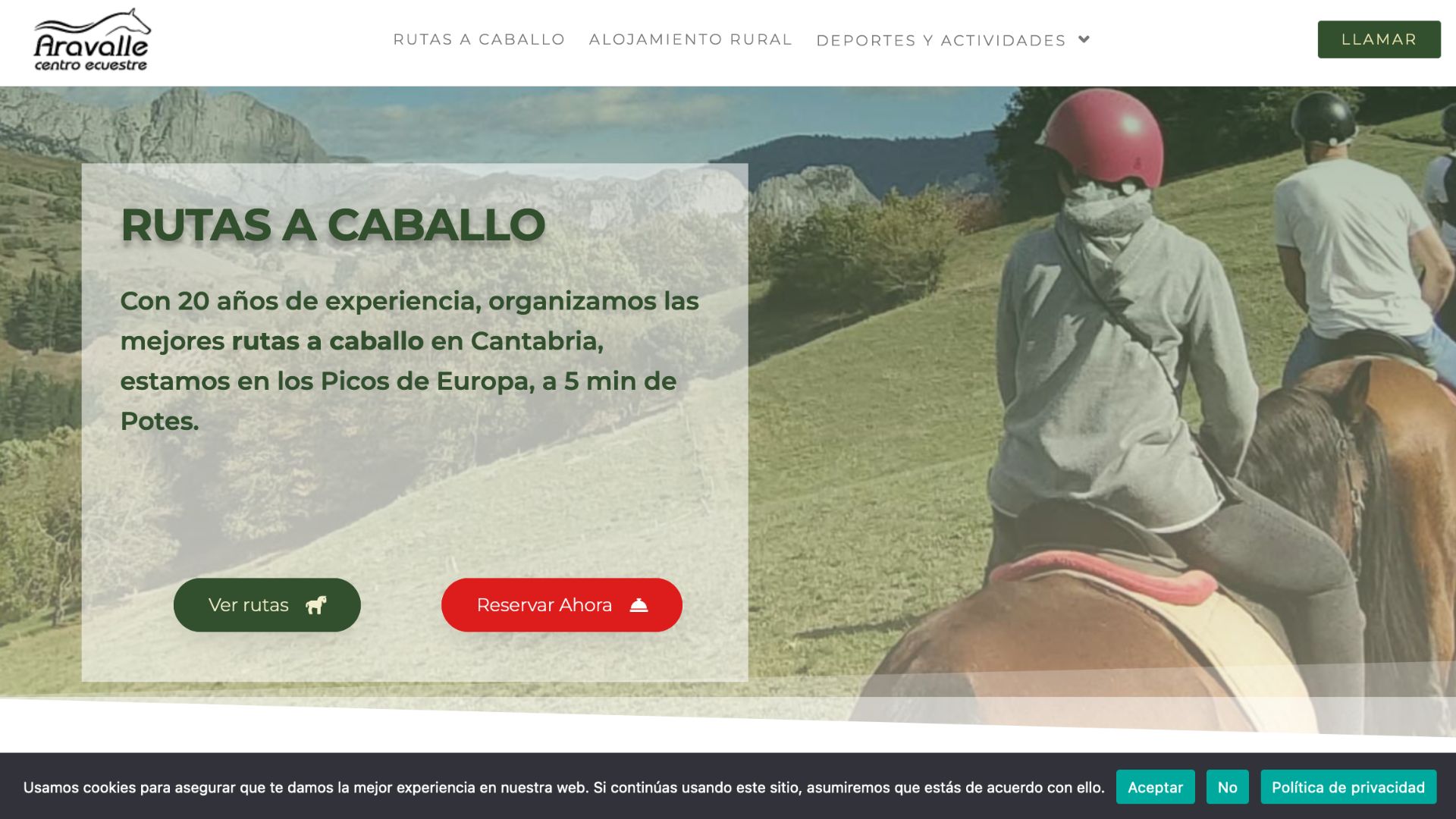 Aravalle Centro Ecuestre – captación de leads