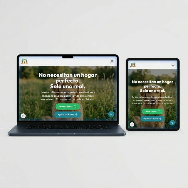 Web Alas Liébana vista en portátil y tablet