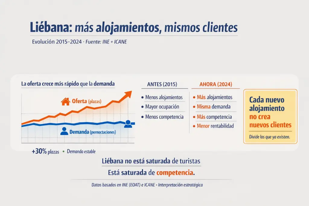 Gráfica Oferta vs Demanda en Liébana