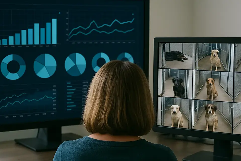 Dispositivo ScanCan instalado en caseta canina