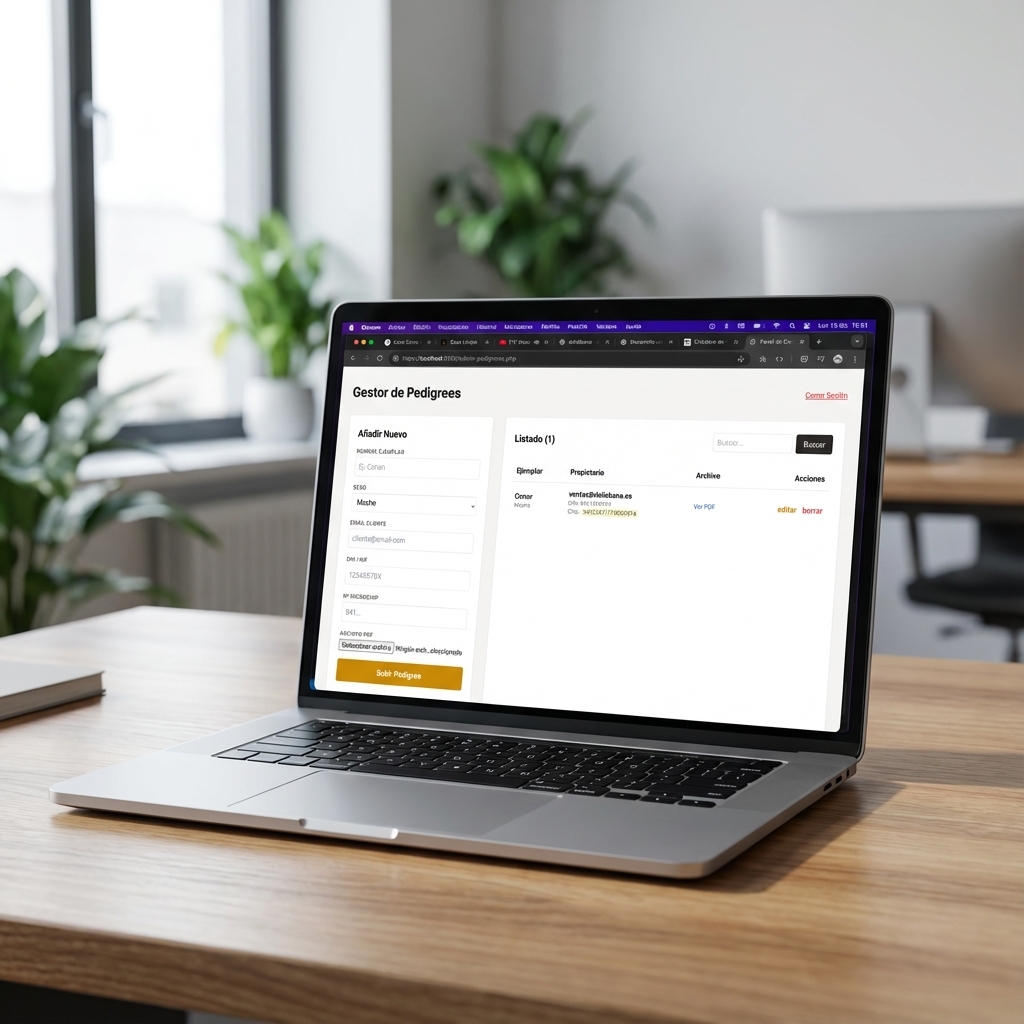 Panel de Administración de Pedigrees