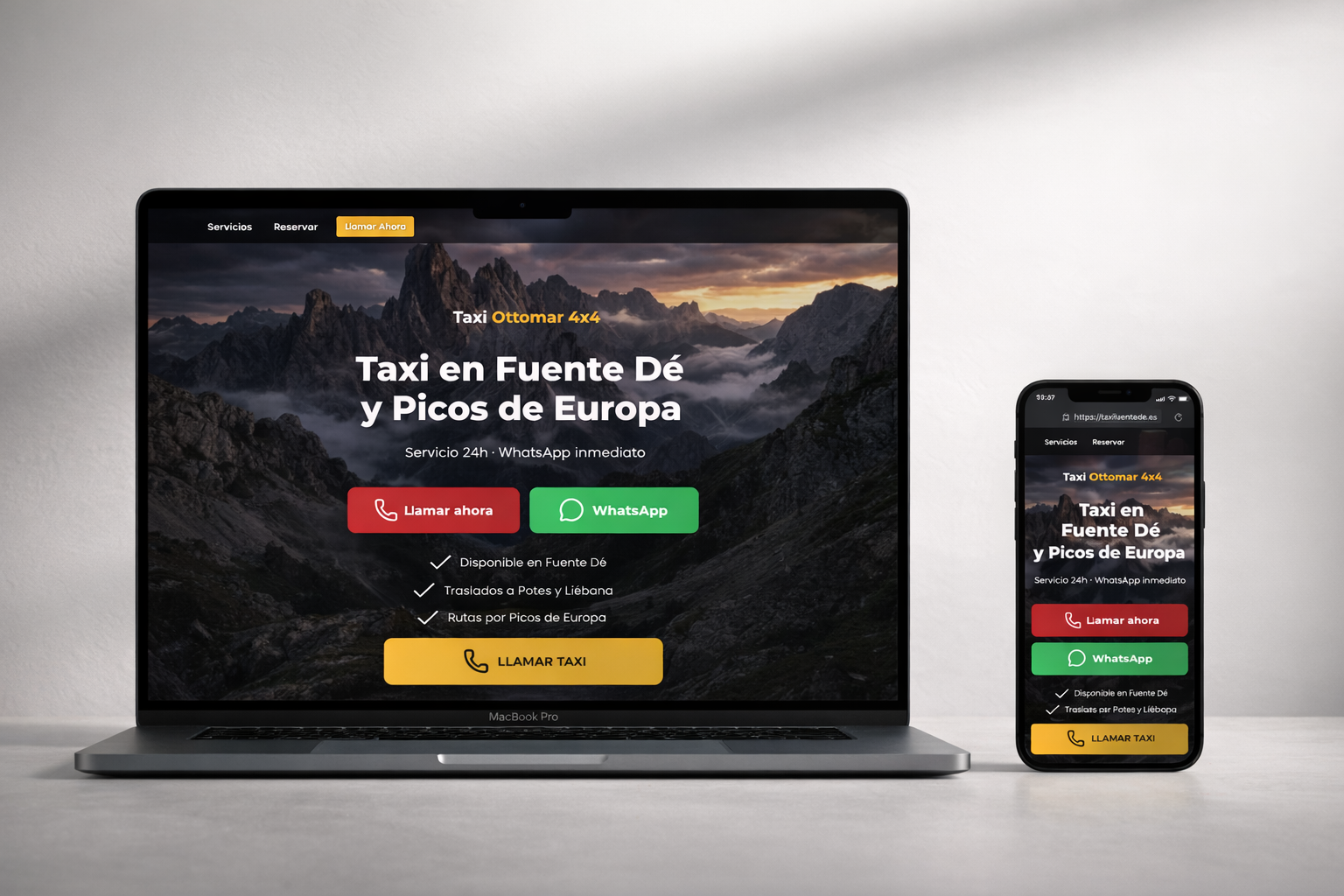 Taxi Fuente Dé – Diseño Web & SEO Local